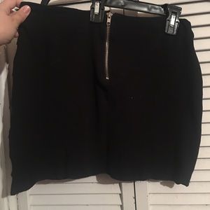 Black mini skirt